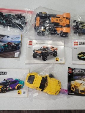 Lego lot RACE cars Neom Supra Toyota GR Lamborghini Camero ZL1 F1 Formula with i